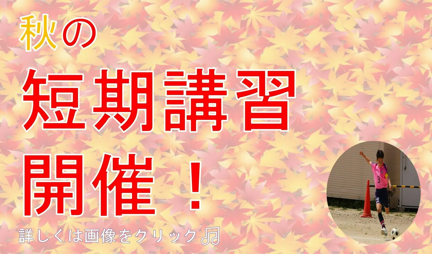 【秋のスキルアップ短期講習開催（申込み）】