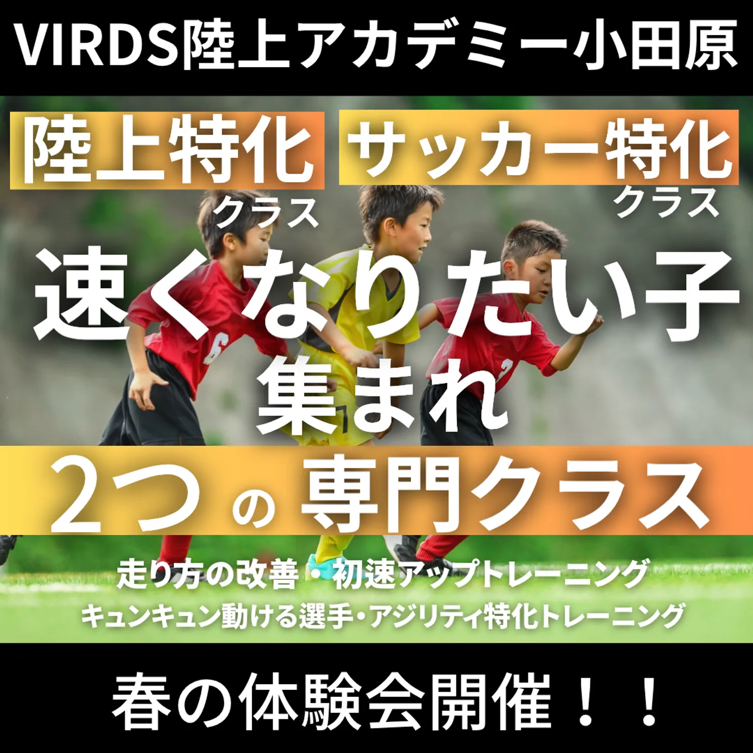 VIRDS陸上アカデミー小田原　春の体験会を開催！